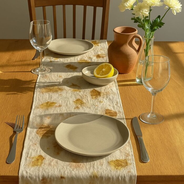 TABLE RUNNER- 8 SEATER- ECO PRINT